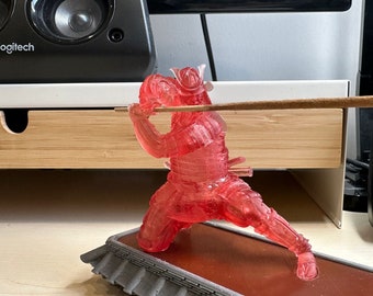 Samurai Incense Holder | 3D Printed | Translucent Resin