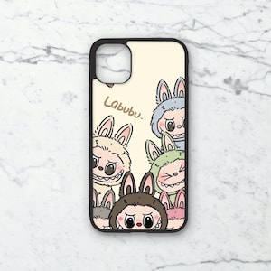 Labubu Aesthetic iPhone Case – Cute Cartoon Monster Cover for iPhone 15 14 13 12 Pro Max – Kawaii Aesthetic Soft TPU Phone Case