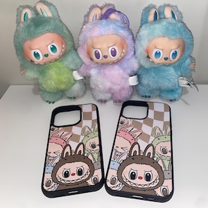 Etui na iPhone'a Labubu – uroczy rysunkowy potwór na iPhone'a 15 14 13 12 Pro Max – estetyczne etui na telefon z miękkiego TPU Kawaii
