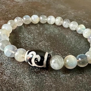 Labradorite bracelet A +++, Dzi stone Tara made of agate, Dzi bead bracelet, amulet, dzi beads, unique bracelets, bracelets, pearl bracelet
