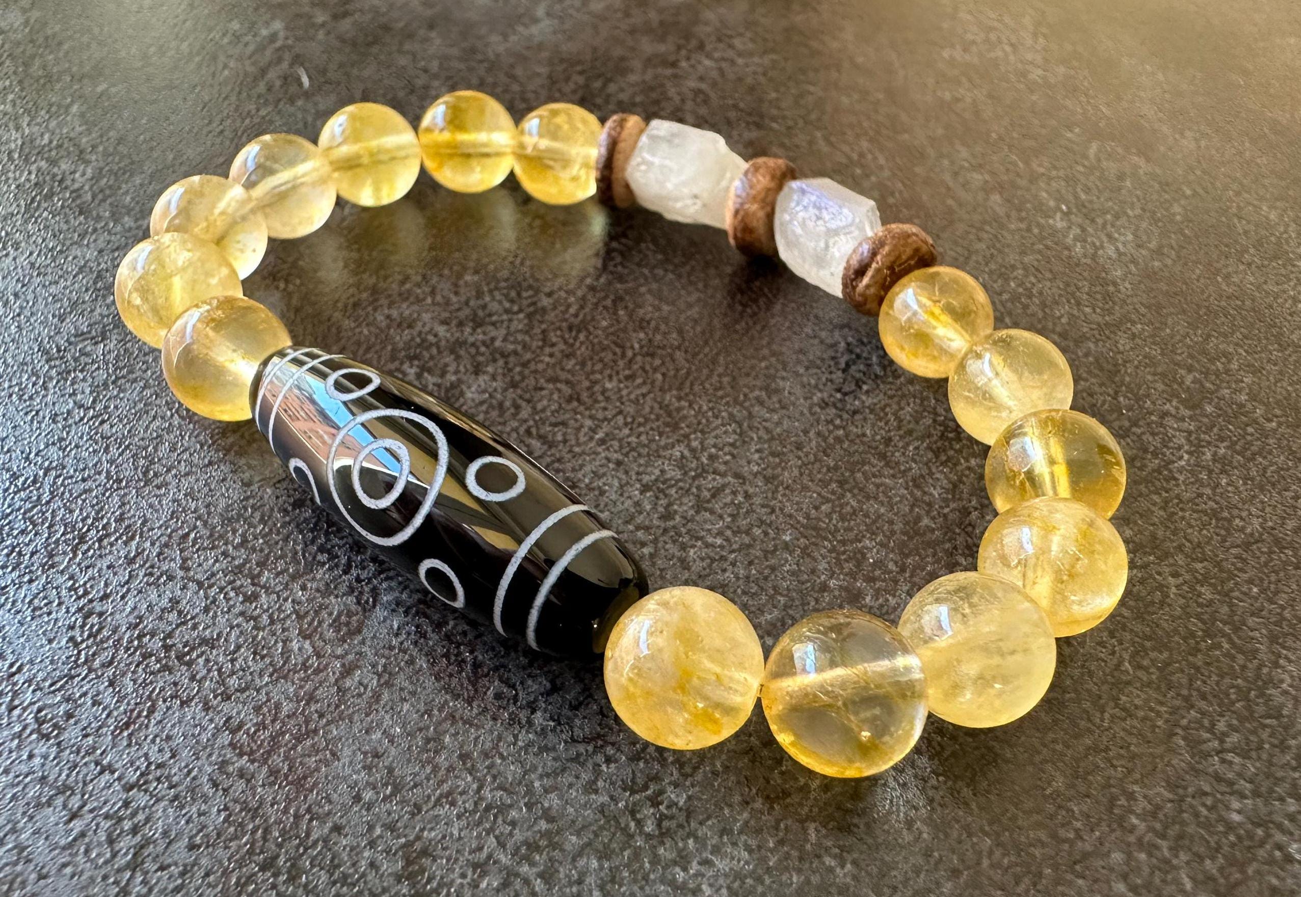 Dzi Stone Bracelet - Etsy Dzi Stone Bracelet - Etsy