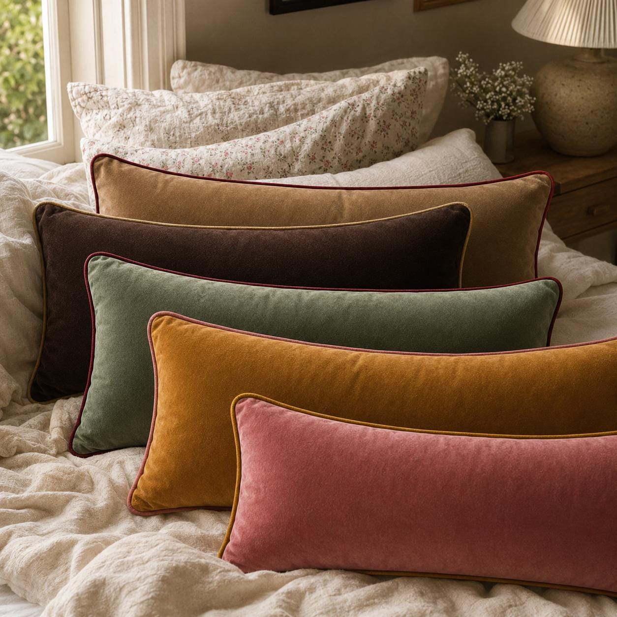 Braunes sofa kissen
