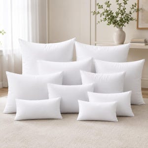 Premium Pillow Insert for Cushion Covers, Soft Fluffy Pillow Filling, Comfortable Inner Cushion, Washable Polyester Fiber Insert