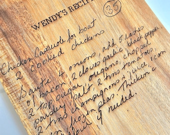 Personalized Handwritten Recipe Boards