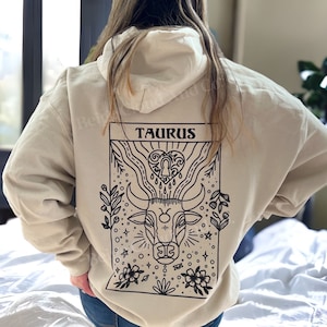 Zodiac Card Sweatshirt | Zodiac Sign | Taurus | Libra | Aquarius | Gemini | Capricorn | Pisces | Leo | Cancer