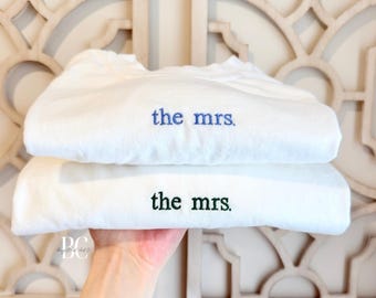 The Mrs Embroidered Comfort Colors T-Shirt – Bride Tee