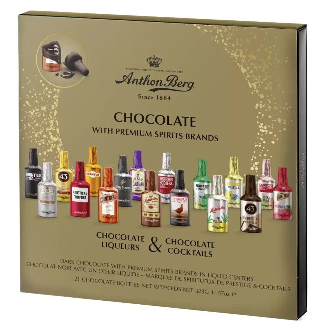 Anthon Berg Chocolate Liqueur Collection 21 Piece Box 328g Etsy