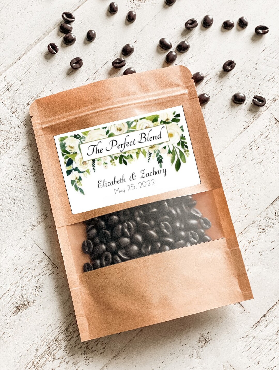 The Perfect Blend Coffee Bean Wedding Favor Bags Customized Etsy