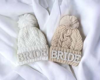 Bride and Friends Beanie Set, Hand Knit Hats for  display picture 2