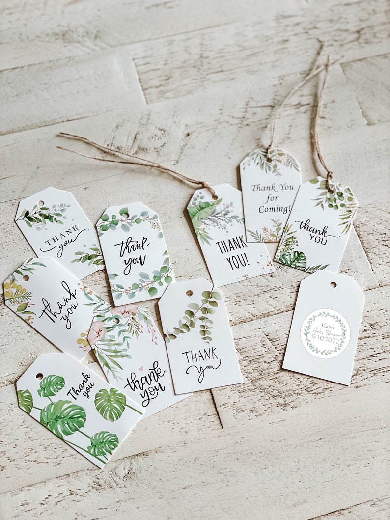 Personalized Thank You Gift Tags for Baby Showers and Weddings Etsy