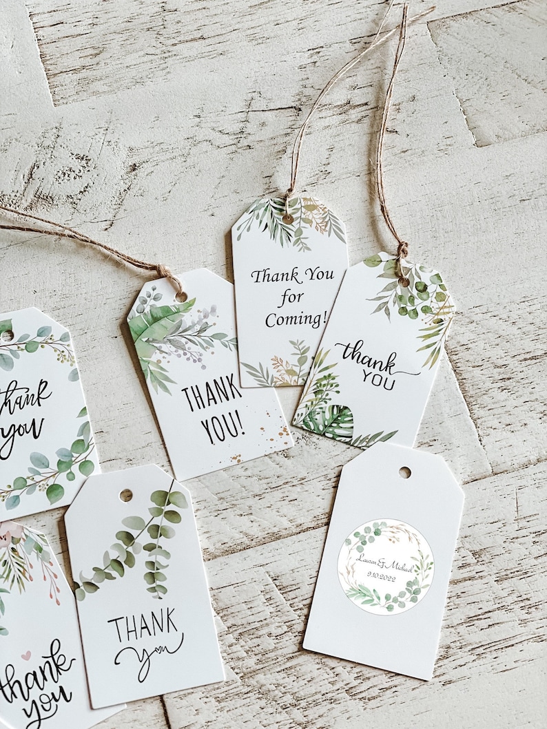 Personalized Thank You Gift Tags for Baby Showers and Weddings Etsy