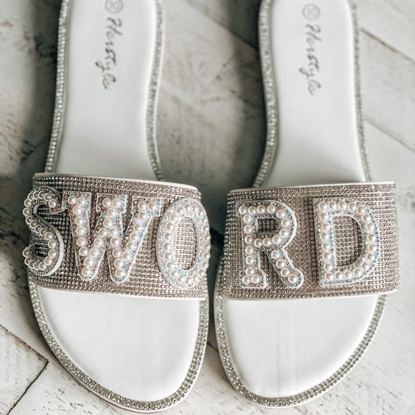 diamante bridal sandals