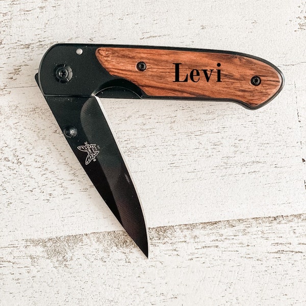 Benchmade Wood Handle Knife Etsy