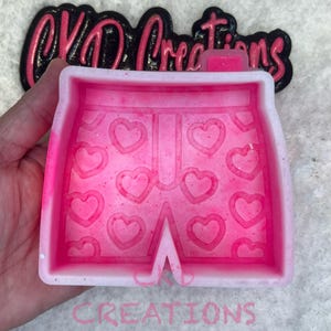 Boxer shorts heart freshie mold. Valentine freshie mold! Freshie mold
