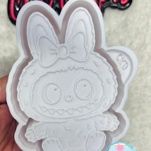 Cute monster bubu with bow  freshie mold.  Monster freshie mold! Bubu Freshie mold