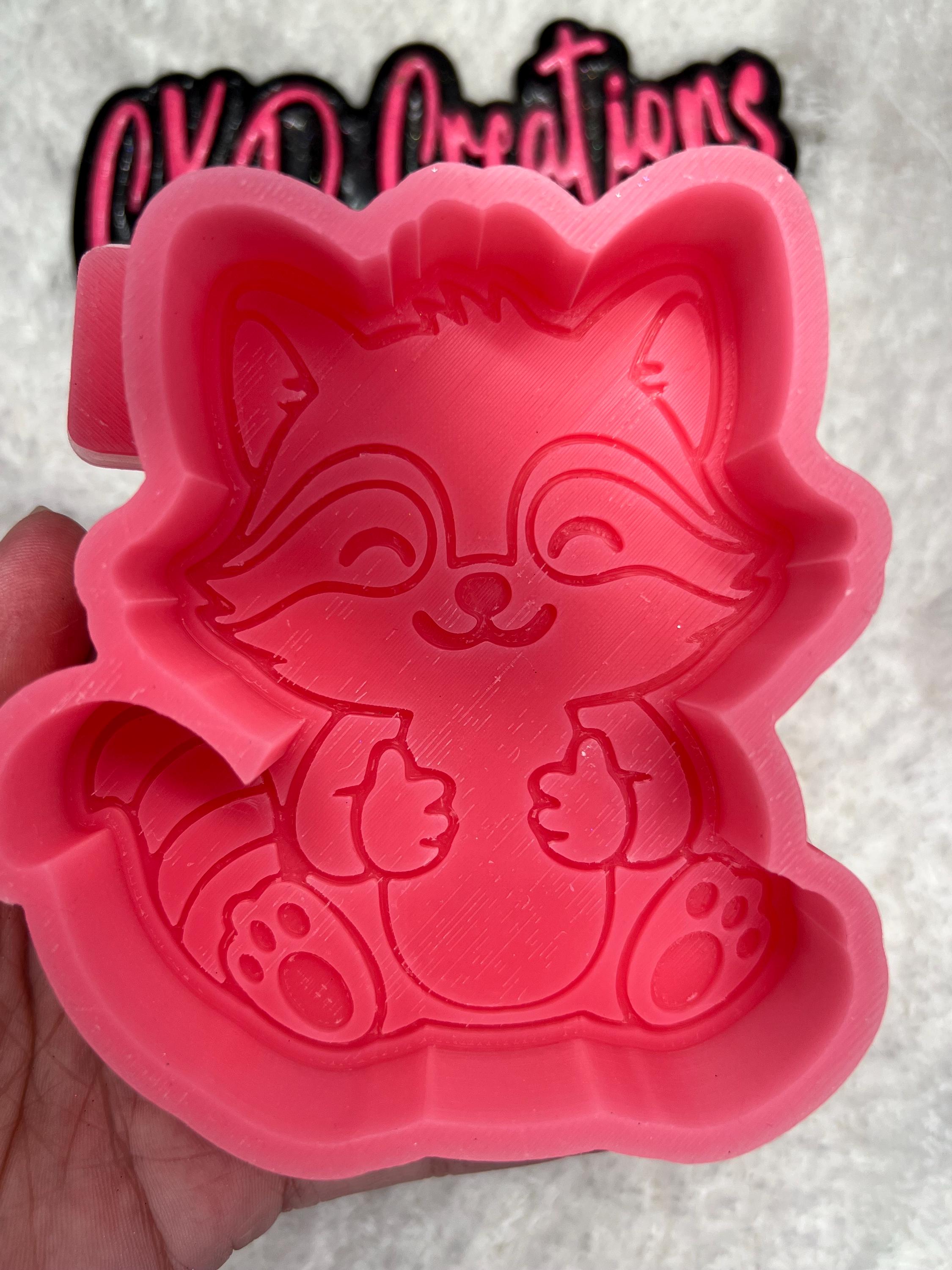 Fall Racoon Freshie Raccoon Freshie Mold. Cute Raccoon Mold. Silicone Freshie Mold! Freshie ...