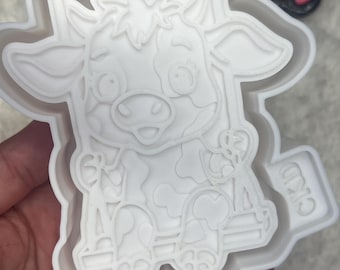 Cute cow swinging freshie mold.  Just a swinging freshie mold! Cow swinging Freshie mold. Silicone mold