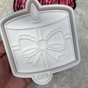 Christmas candle bow freshie mold.  Christmas freshie mold! Bow Freshie mold