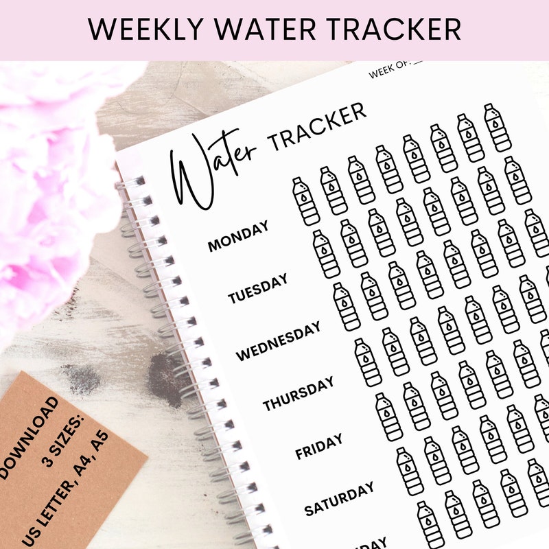 Water Intake Chart.pdf Water Intake Chart - Etsy