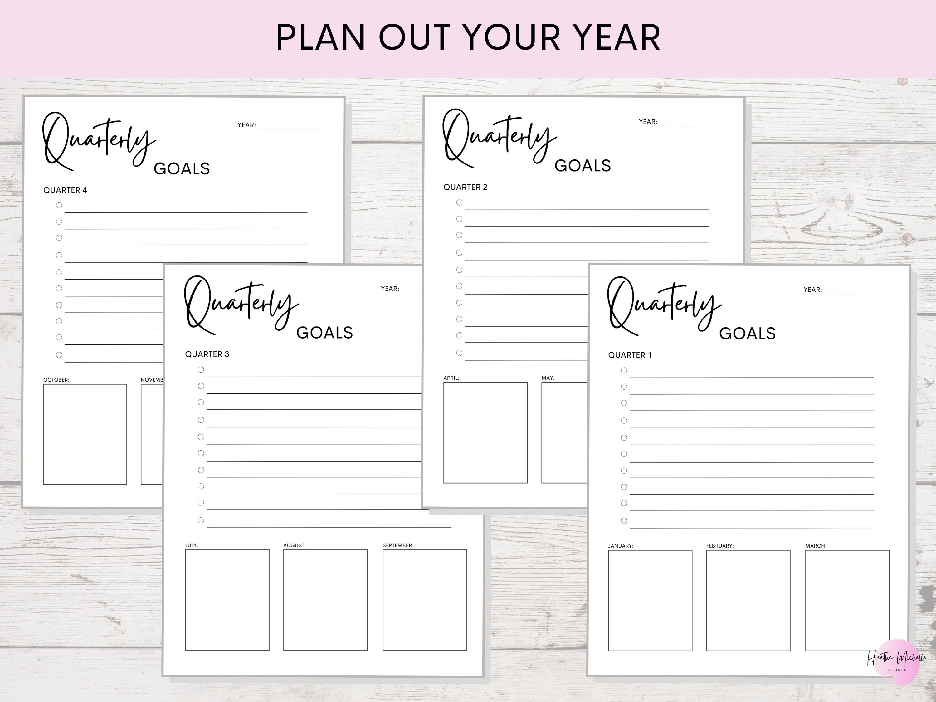 Goal Planner Bundle | Goal Tracker Printable | SMART Goals | Plan & Set ...