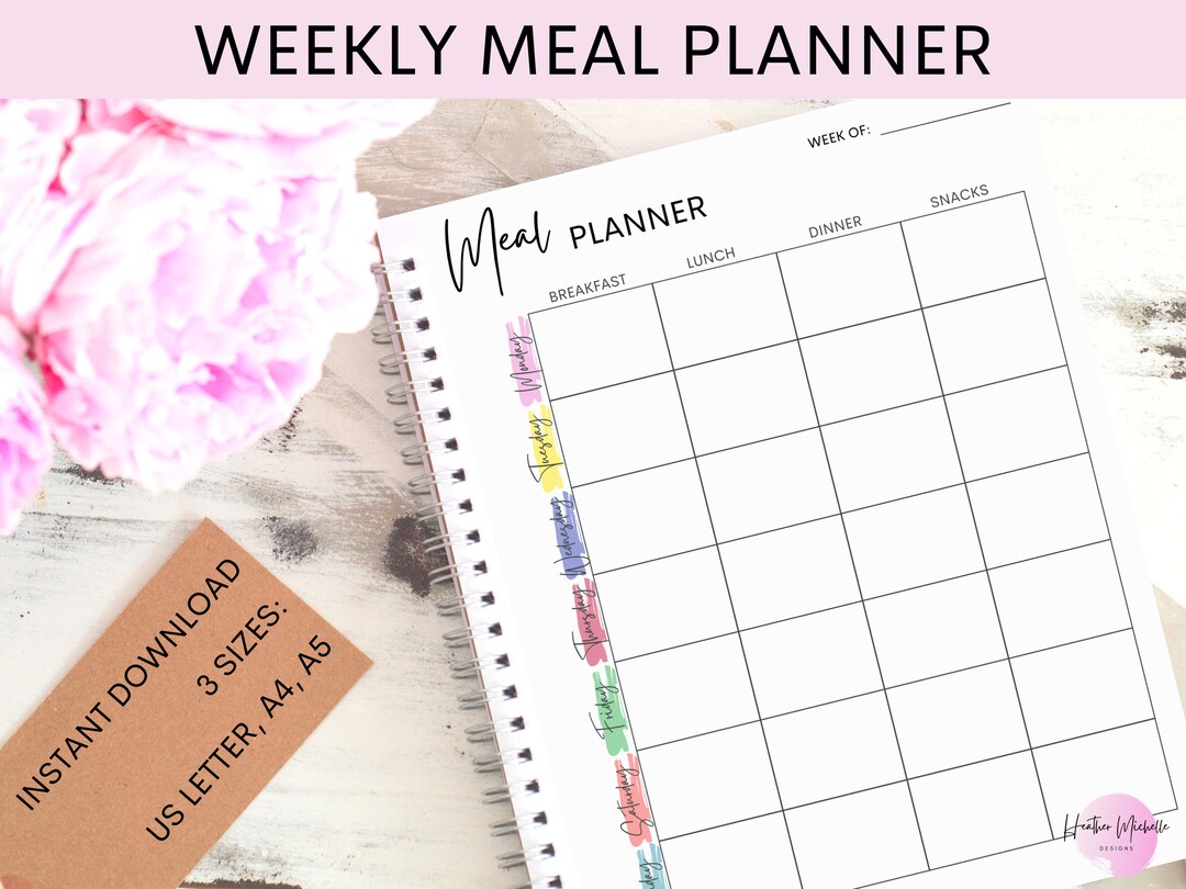 Weekly Meal Planner | Food Tracker | Macro Tracker | Grocery List ...