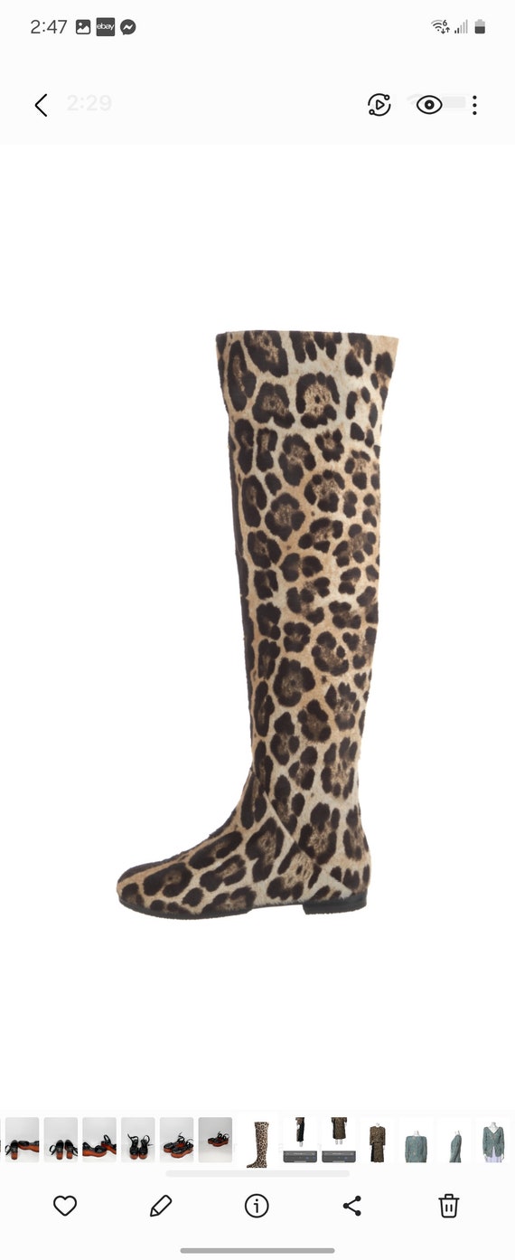 Giuseppe Zanotti leopard fur over knee boots