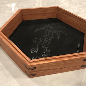 Plateau à Dés - Bubinga et Grenadier Africain double insertion - Personalisable