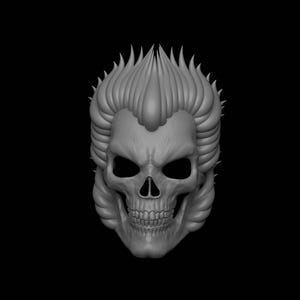 3D Skull Mask STL File for Printing  skull mask stl, stl file, 3D printing, skull mask for Halloween, joker face skull mask