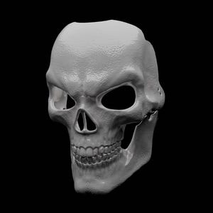 Helloween skull face mask, Stl format 3D printable ready file, skull mask, 3d printing, 3D printable face mask, face mask