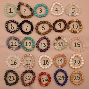 Gemstone Beaded Stretch Ring Band