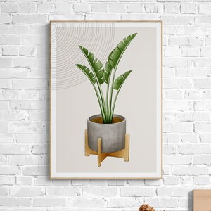 PRINTABLE digital download | plant art for living room decoration | Botanical Housewarming gift | Print Boho Plant Art | Boho Home Decor