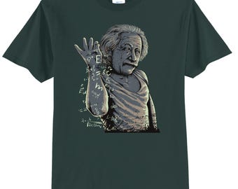 Einstein T-Shirt – Funny Science Graphic Tee – Nerdy Physics Shirt – Gift for Science Teacher – Albert Einstein Math Shirt – Unisex Tee