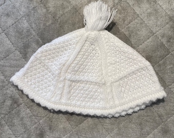 Handcrafted Jerusalem Yarmulke / Breslev Kippa / Rabbi Nahman Kipa - Authentic Cotton Yarn - made in Israel