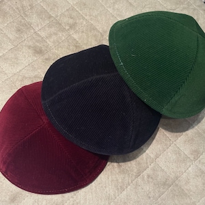 Corduroy Kipot - Stylish kippah - kipa for Kids and Adults - perfect holiday gifts for jewish friends / yarmulke