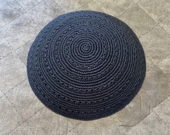 Handcrafted Solid Color Knitted Kippahs - Available in a few colors ans sizes | Handmade kipa with High-Quality Cotton Yarn | Made in Israel