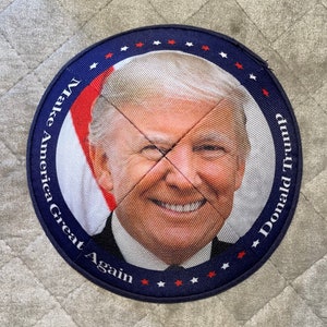 Trump kipa - the president trum yarmulke - cotton kippah with trump printing - yarmulke with clip