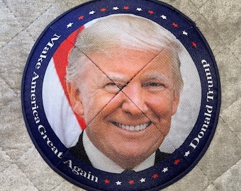 Trump kipa - the president trum yarmulke - cotton kippah with trump printing - yarmulke with clip