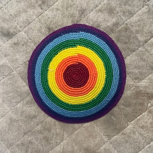 Handmade Pride Colors Kipa | Colorful Kippa | High-Quality Cotton | Made in Israel
