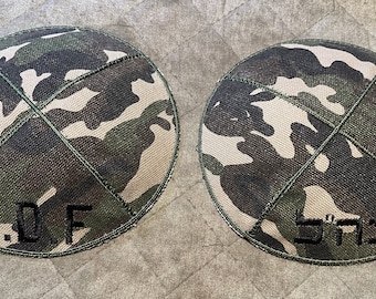 IDF Kipa / Kipa táctica / Tela de camuflaje premium / Yarmulke con logotipo bordado / EE.UU. apoya a Israel / am israel hay כיפה צהל