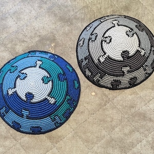 gorgeous kids Puzzle handmade kippa / kipa / kippah / yarmulke 100% cotton , size about 5-5.5 inches | made in Israel