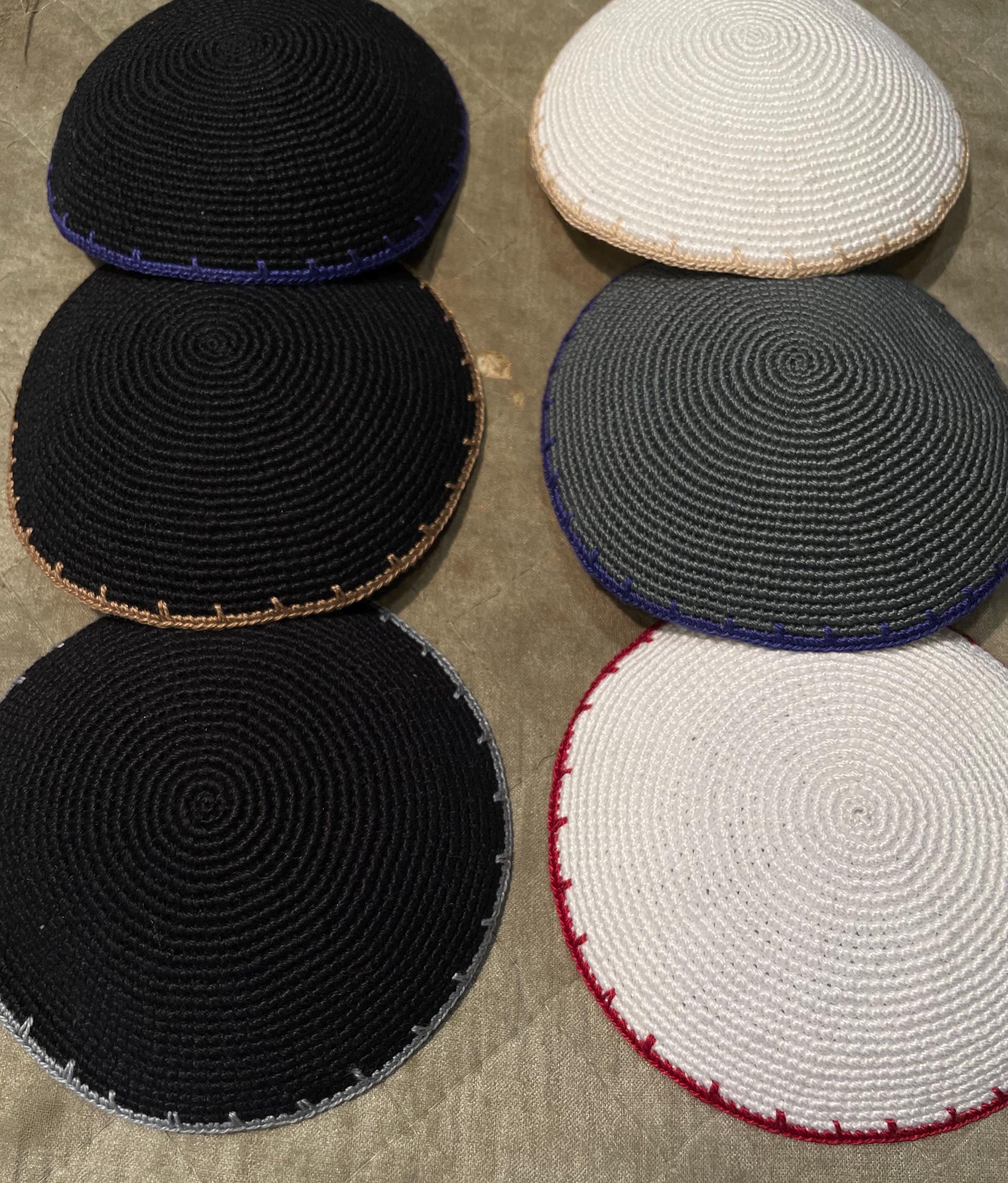26 Crochet Kippah Patterns for Everyday Wear, Gifts, and Judaica-Inspired Style 28 Fine Crochet Kippah with Patterned Stripe