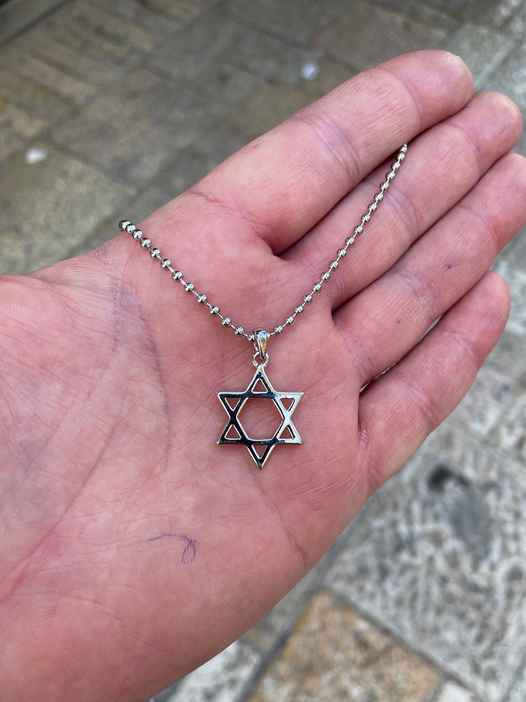 Authentic Israeli Craftsmanship: Star of David Necklace, a Symbol of 