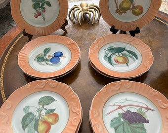 Refreshing Mottahedeh Summer Fruit Plates (10) Vista Alegre