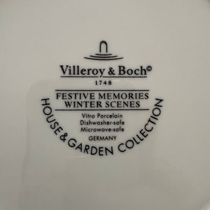 Vintage Fabulous Villeroy & Boch Festive Memories 8 Dessert Plates image 4