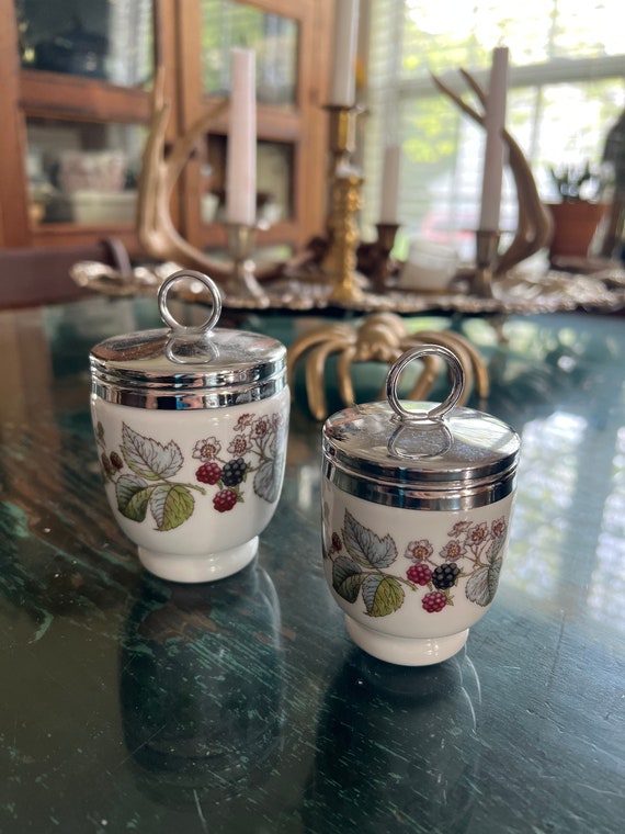 Vintage Royal Worcester Egg Coddlers Set of Two. A