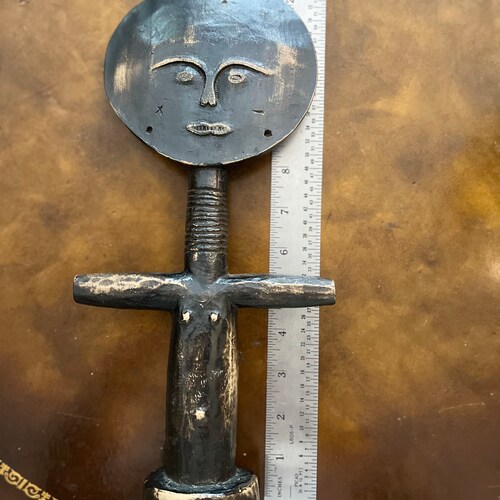Vintage Rare Find African Ashanti and Naturally Worn shops Wooden Fertility Statue or Doll.