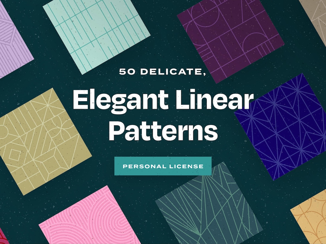 Linear Patterns Indesign Elegant Linear Patterns: Geometric Vector Backgrounds (Personal Use ...