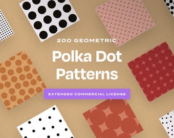 Geometric Polka Dot Patterns: Halftone Vector Backgrounds (Extended Commercial Use)