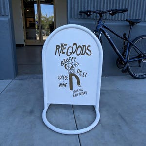 Double-Sided Metal Menu Board Outdoor A-Frame Sign for Restaurant Cafe Business Weatherproof Powder-Coated Steel Signage Customizable Panel image 7