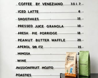 Magnetic Letters Numbers Symbols for Menu Boards, Food Shop Display, Strong Magnet Foam Kit